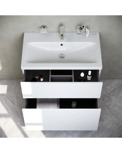 Комплект мебели белый глянец 80 см Am.Pm Gem M90FSX07522WG32 + M90WCC0752WG + M91AMOX0801WG