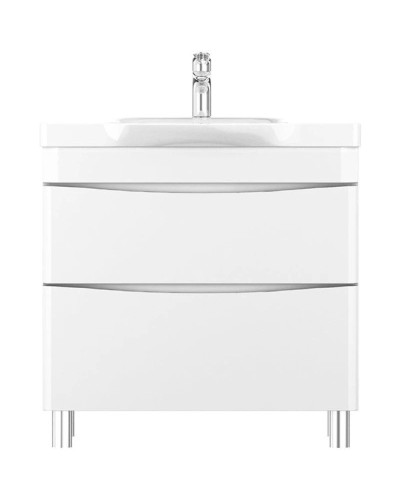 Комплект мебели белый глянец 80 см Am.Pm Like M80FSX0802WG + M80WCC0802WG + M80MPR0801WG