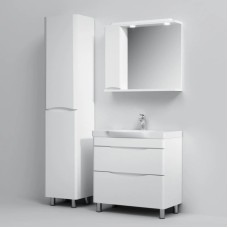 Комплект мебели белый глянец 80 см Am.Pm Like M80FSX0802WG + M80WCC0802WG + M80MPL0801WG