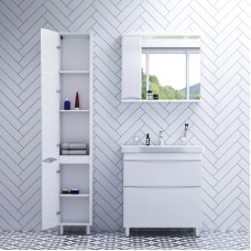 Комплект мебели белый глянец 80 см Am.Pm Like M80FSX0802WG + M80WCC0802WG + M80MPL0801WG