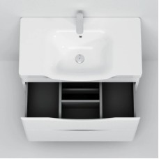 Комплект мебели белый глянец 80 см Am.Pm Like M80FSX0802WG + M80WCC0802WG + M80MPL0801WG