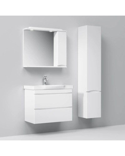 Комплект мебели белый глянец 80 см Am.Pm Like M80FHX0802WG + M80WCC0802WG + M80MPR0801WG