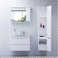 Комплект мебели белый глянец 80 см Am.Pm Like M80FHX0802WG + M80WCC0802WG + M80MPR0801WG