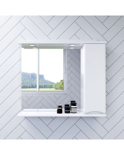 Комплект мебели белый глянец 80 см Am.Pm Like M80FHX0802WG + M80WCC0802WG + M80MPR0801WG