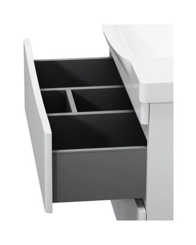 Комплект мебели белый глянец 80 см Am.Pm Like M80FHX0802WG + M80WCC0802WG + M80MPR0801WG