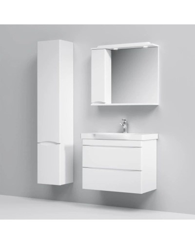 Комплект мебели белый глянец 80 см Am.Pm Like M80FHX0802WG + M80WCC0802WG + M80MPL0801WG