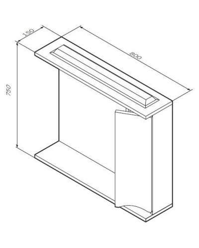 Комплект мебели белый глянец 80 см Am.Pm Like M80FHX0802WG + M80WCC0802WG + M80MPL0801WG