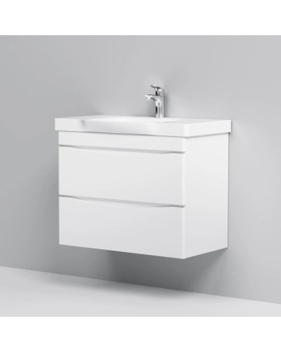 Комплект мебели белый глянец 80 см Am.Pm Like M80FHX0802WG + M80WCC0802WG + M80MPL0801WG