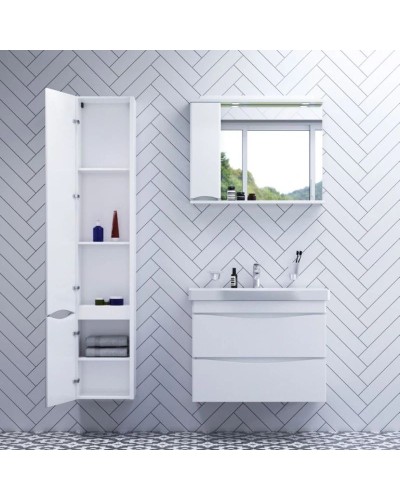 Комплект мебели белый глянец 80 см Am.Pm Like M80FHX0802WG + M80WCC0802WG + M80MPL0801WG