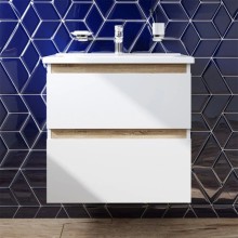 Комплект мебели белый глянец 65 см Am.Pm X-Joy M85AFHX0652WG + M85AWCC0652WG + M91AMOX0653WG