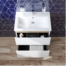 Комплект мебели белый глянец 65 см Am.Pm X-Joy M85AFHX0652WG + M85AWCC0652WG + M91AMOX0653WG