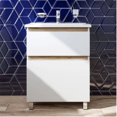 Комплект мебели белый глянец 65 см Am.Pm X-Joy M85AFSX0652WG + M85AWCC0652WG + M91AMOX0653WG