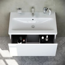 Комплект мебели белый глянец 80 см Am.Pm Gem M90FHX07521WG + M90WCC0752WG + M91AMOX0801WG