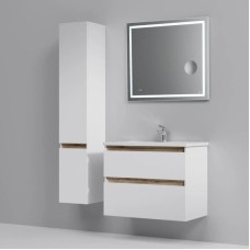 Комплект мебели белый глянец 80 см Am.Pm X-Joy M85AFHX0802WG + M85AWCC0802WG + M91AMOX0803WG