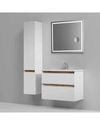 Комплект мебели белый глянец 80 см Am.Pm X-Joy M85AFHX0802WG + M85AWCC0802WG + M91AMOX0803WG