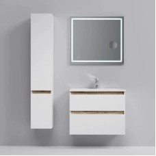 Комплект мебели белый глянец 80 см Am.Pm X-Joy M85AFHX0802WG + M85AWCC0802WG + M91AMOX0803WG