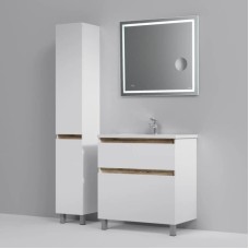 Комплект мебели белый глянец 80 см Am.Pm X-Joy M85AFSX0802WG + M85AWCC0802WG + M91AMOX0803WG