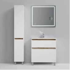 Комплект мебели белый глянец 80 см Am.Pm X-Joy M85AFSX0802WG + M85AWCC0802WG + M91AMOX0803WG