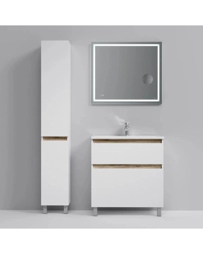 Комплект мебели белый глянец 80 см Am.Pm X-Joy M85AFSX0802WG + M85AWCC0802WG + M91AMOX0803WG