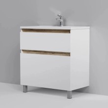 Комплект мебели белый глянец 80 см Am.Pm X-Joy M85AFSX0802WG + M85AWCC0802WG + M91AMOX0803WG