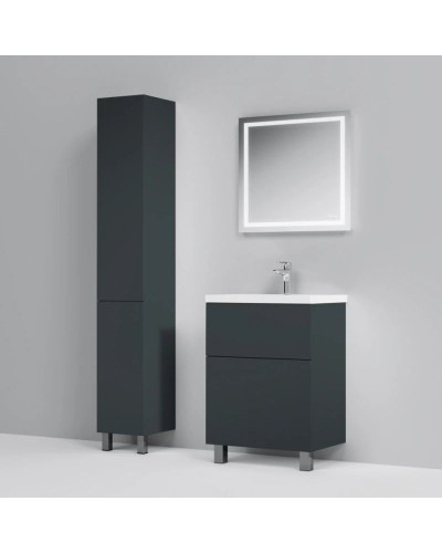 Комплект мебели графит матовый 65 см Am.Pm Gem M90FSX06022GM32 + M90WCC0602WG + M91AMOX0651WG