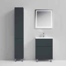 Комплект мебели графит матовый 65 см Am.Pm Gem M90FSX06022GM32 + M90WCC0602WG + M91AMOX0651WG