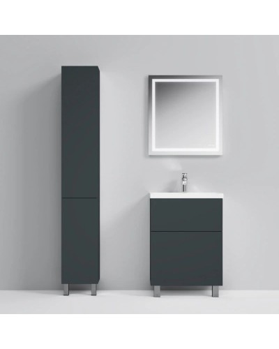 Комплект мебели графит матовый 65 см Am.Pm Gem M90FSX06022GM32 + M90WCC0602WG + M91AMOX0651WG