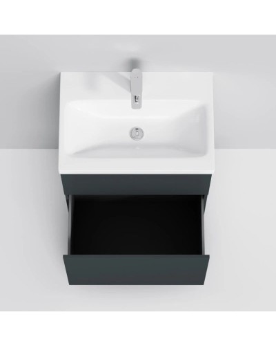 Комплект мебели графит матовый 65 см Am.Pm Gem M90FSX06022GM32 + M90WCC0602WG + M91AMOX0651WG