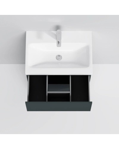 Комплект мебели графит матовый 65 см Am.Pm Gem M90FSX06022GM32 + M90WCC0602WG + M91AMOX0651WG