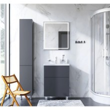 Комплект мебели графит матовый 65 см Am.Pm Gem M90FSX06022GM32 + M90WCC0602WG + M91AMOX0651WG