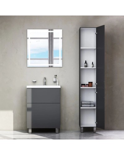 Комплект мебели графит матовый 65 см Am.Pm Gem M90FSX06022GM32 + M90WCC0602WG + M91AMOX0651WG