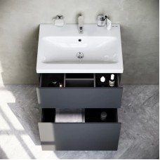 Комплект мебели графит матовый 61 см Am.Pm Gem M90FSX06022GM32 + M90WCC0602WG + M91AMOX0551WG