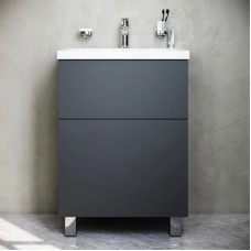 Комплект мебели графит матовый 61 см Am.Pm Gem M90FSX06022GM32 + M90WCC0602WG + M91AMOX0551WG