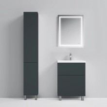 Комплект мебели графит матовый 61 см Am.Pm Gem M90FSX06022GM32 + M90WCC0602WG + M91AMOX0551WG