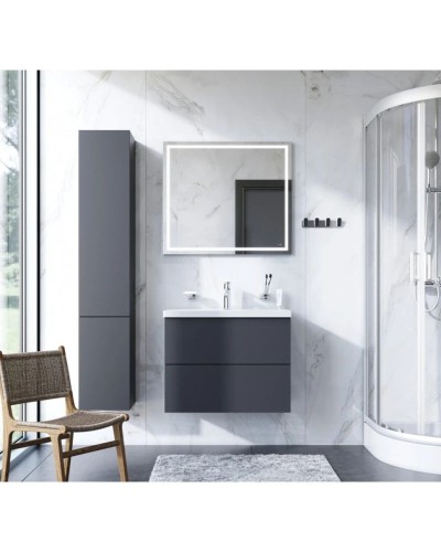 Комплект мебели графит матовый 80 см Am.Pm Gem M90FHX07522GM + M90WCC0752WG + M91AMOX0801WG