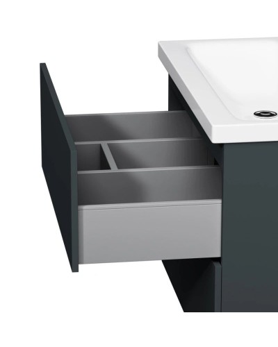 Комплект мебели графит матовый 80 см Am.Pm Gem M90FHX07522GM + M90WCC0752WG + M91AMOX0801WG