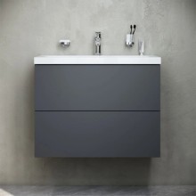 Комплект мебели графит матовый 80 см Am.Pm Gem M90FHX07522GM + M90WCC0752WG + M91AMOX0801WG