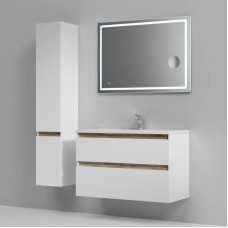 Комплект мебели белый глянец 100 см Am.Pm X-Joy M85AFHX1002WG + M85AWCC1002WG + M91AMOX1003WG