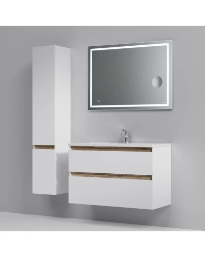 Комплект мебели белый глянец 100 см Am.Pm X-Joy M85AFHX1002WG + M85AWCC1002WG + M91AMOX1003WG