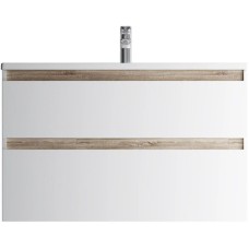 Комплект мебели белый глянец 100 см Am.Pm X-Joy M85AFHX1002WG + M85AWCC1002WG + M91AMOX1003WG