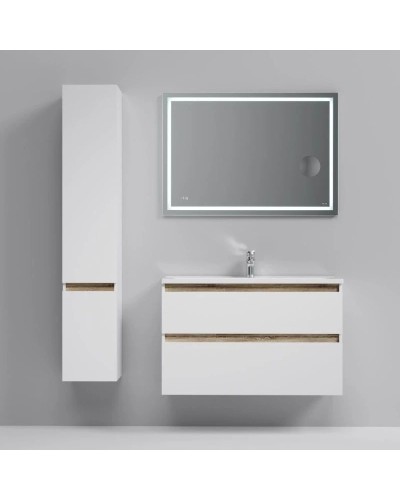 Комплект мебели белый глянец 100 см Am.Pm X-Joy M85AFHX1002WG + M85AWCC1002WG + M91AMOX1003WG