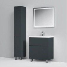 Комплект мебели графит матовый 80 см Am.Pm Gem M90FSX07522GM32 + M90WCC0752WG + M91AMOX0801WG