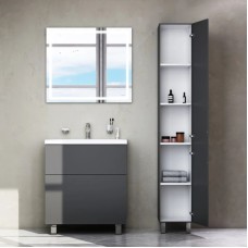 Комплект мебели графит матовый 80 см Am.Pm Gem M90FSX07522GM32 + M90WCC0752WG + M91AMOX0801WG