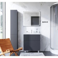 Комплект мебели графит матовый 80 см Am.Pm Gem M90FSX07522GM32 + M90WCC0752WG + M91AMOX0801WG