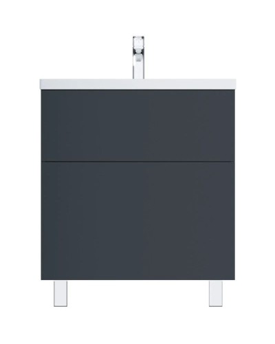 Комплект мебели графит матовый 80 см Am.Pm Gem M90FSX07522GM32 + M90WCC0752WG + M91AMOX0801WG