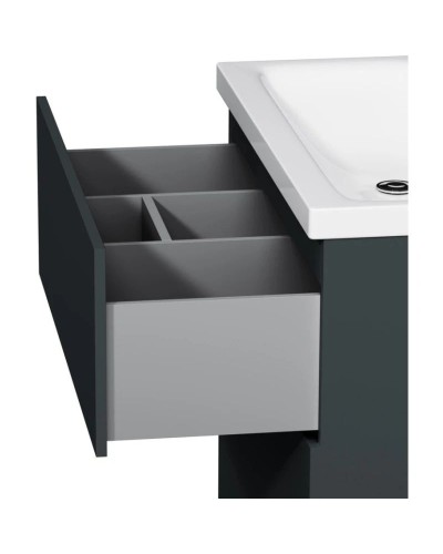 Комплект мебели графит матовый 80 см Am.Pm Gem M90FSX07522GM32 + M90WCC0752WG + M91AMOX0801WG