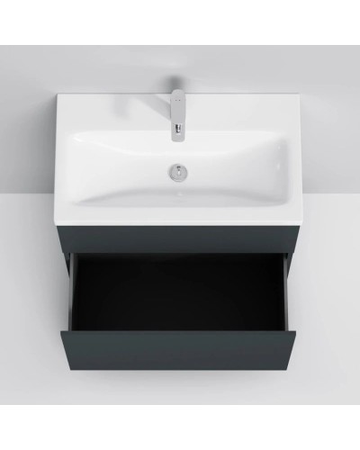 Комплект мебели графит матовый 80 см Am.Pm Gem M90FSX07522GM32 + M90WCC0752WG + M91AMOX0801WG