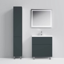 Комплект мебели графит матовый 80 см Am.Pm Gem M90FSX07522GM32 + M90WCC0752WG + M91AMOX0801WG