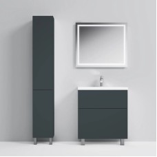 Комплект мебели графит матовый 80 см Am.Pm Gem M90FSX07522GM32 + M90WCC0752WG + M91AMOX0801WG