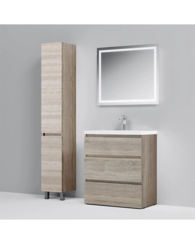 Комплект мебели светлый дуб 80 см Am.Pm Gem M91FSX0752OF + M90WCC0752WG + M91AMOX0801WG